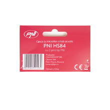 Headset with microphone and acoustic tube PNI HS84 with 2-pin Kenwood plug