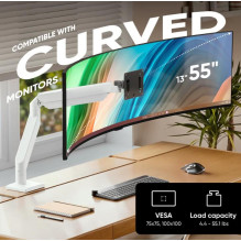 MONITORIAUS PRIEDAS STALO LAIKIKLIUI / 15-42" JUODA / BALTA G110-BW ONKRON