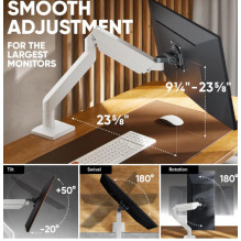 MONITORIAUS PRIEDAS STALO LAIKIKLIUI / 15-42" JUODA / BALTA G110-BW ONKRON