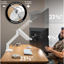 MONITOR ACC DESK MOUNT / 15-42" BLK / WHT G110-BW ONKRON