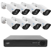 Video surveillance package NVR PNI House IP716 and 8 cameras PNI IP125 with IP, 5MP