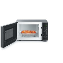 „Whirlpool Cook20 MWP 203 SB“ juodos, sidabrinės spalvos mikrobangų krosnelė su griliu, stalviršis, 20 l, 700 W