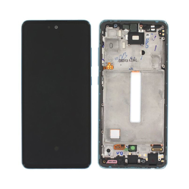 Ekranas Samsung A525 / A526 A52 4G / 5G 2021 su lietimui jautriu stikliuku ir rėmeliu Awesome Blue originalus (assembled