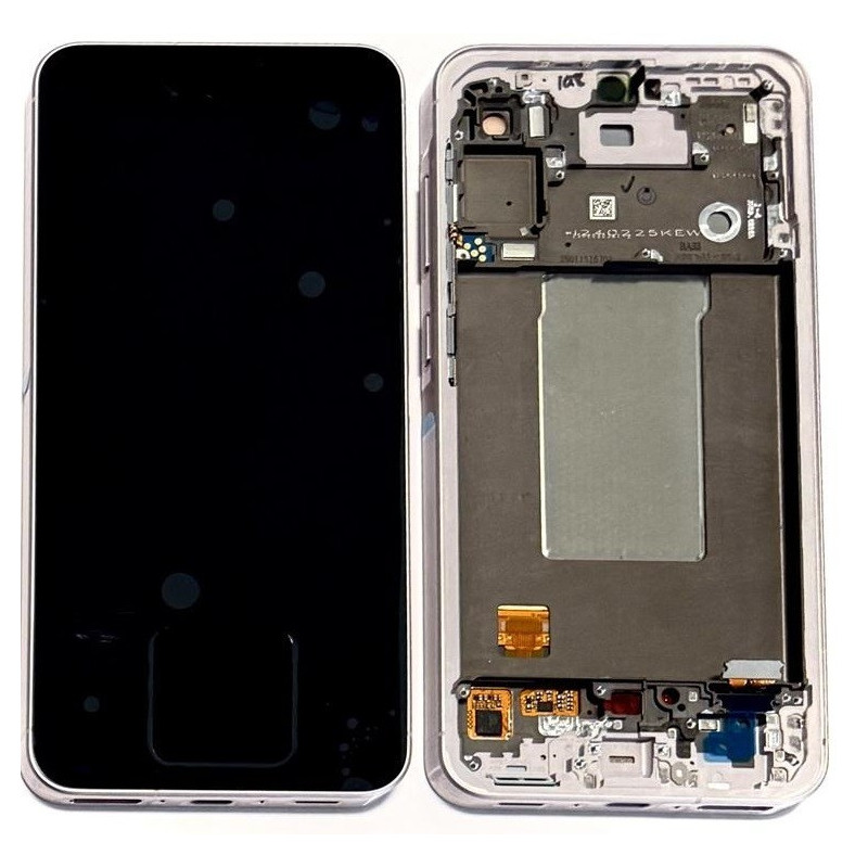 Ekranas Samsung A566 A56 5G su lietimui jautriu stikliuku ir rėmeliu Awesome Graphite originalus (service pack)