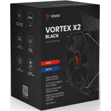 Savio Vortex X2 120mm CPU Cooler Black