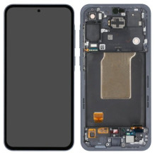 LCD screen Samsung A556 A55 5G with touch screen and frame Awesome Navy original (used Grade C)