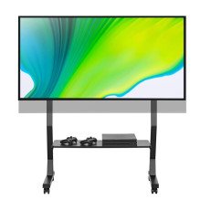 „Techly“ grindų stovas su lentyna 45–90 colių LCD / LED / plazminiam televizoriui