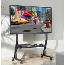 „Techly“ grindų stovas su lentyna 45–90 colių LCD / LED / plazminiam televizoriui