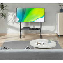 „Techly“ grindų stovas su lentyna 45–90 colių LCD / LED / plazminiam televizoriui