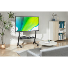„Techly“ grindų stovas su lentyna 45–90 colių LCD / LED / plazminiam televizoriui