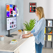 Techly ICA-LCD 2520V monitor mount / stand 68.6 cm (27") Desk Black Techly ICA-LCD 2520V monitor mount / stand 68.6 cm (27") Desk Black