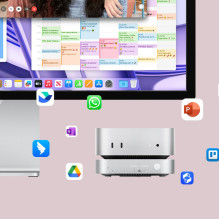 Orico MiniLink 9-in-1 Docking Station with M.2 SSD Hard Drive Bay - Silver