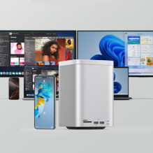 Orico MiniTower Docking Station with Hard Drive Bays for up to 56TB - Silver