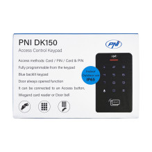 PNI DK150 stand-alone access control keyboard, PIN unlocking, RFID card, IP65, black