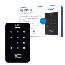 PNI DK150 stand-alone access control keyboard, PIN unlocking, RFID card, IP65, black
