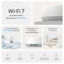 TP-Link BE3600 Whole Home Mesh Wi-Fi 7 System(2-Pack)