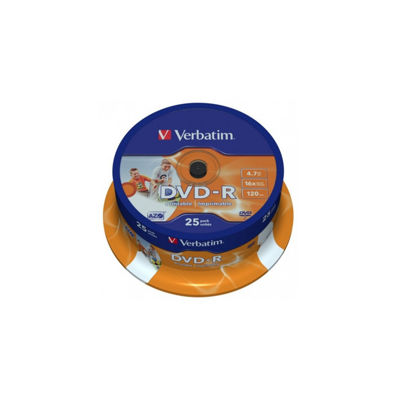 Verbatim DVD-R 4.7GB Printable Cake Box 25
