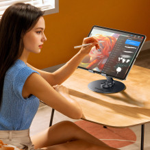 Wozinsky WRS-DSY84SS 360° Rotating Aluminum Tablet Stand - Gray