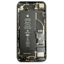 Galinis dangtelis iPhone SE 2020 Black pilnas su šleifais ir baterija originalus (used Grade B)