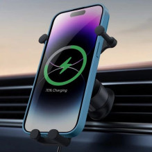 Baseus 'Stable Series' car holder black (wireless charging 15W) (non-magnetic / for grill)