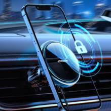 Automobilinis laikiklis Joyroom 'JR-ZS291' sidabrinis (15W / Magsafe Compatible) (magnetinis / grotelėms)