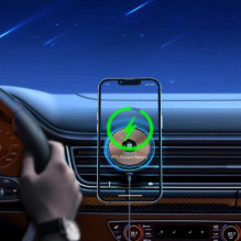 Automobilinis laikiklis Joyroom 'JR-ZS291' sidabrinis (15W / Magsafe Compatible) (magnetinis / grotelėms)