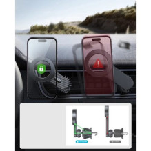 Automobilinis laikiklis Joyroom 'JR-ZS355' juodas (skirta iPhone / Magsafe Compatible)(magnetinis / grotelėms)