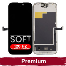 Screen for iPhone 15 Pro Max black (SOFT OLED / Stable 120Hz / Premium) *Removable IC*