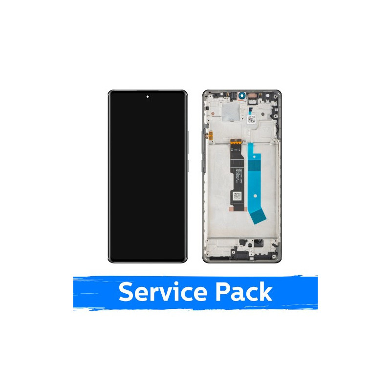 Ekranas skirtas Xiaomi Redmi Note 14 Pro 4G su rėmeliu / Midnight Black / (Service Pack)
