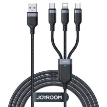 USB Cable Joyroom "3in1 / S-A18" black 30cm