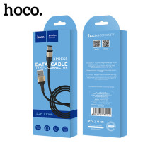 USB kabelis Hoco X26 Type-C 1.0m juodas-auksinis USB kabelis Hoco X26 Type-C 1.0m juodas-auksinis
