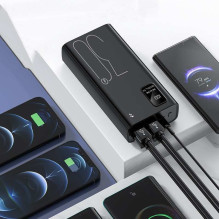 Išorinė baterija Power Bank Reach RR-H34B 22.5W 30000mAh juoda