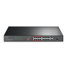 TP-LINK 16-Port 10 / 100 Mbps + 2-Port Gigabit Rackmount Switch with 16-Port PoE+ TL-SL1218P TP-LINK 16-Port 10 / 100 Mbps + 2-Port Gigabit Rackmount Switch with 16-Port PoE+ TL-SL1218P