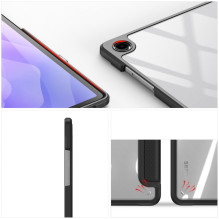 „Dux Ducis Toby“ šarvuotas atverčiamas dėklas, skirtas „Samsung Galaxy Tab A11 Plus“ / „A9 Plus“ – juodas