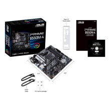 Mainboard, ASUS, AMD B550, SAM4, MicroATX, Memory DDR4, Memory slots 4, 2xPCI-Express 3.0 1x, 1xPCI-Express 4.0 16x, 2xM