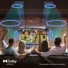 Televizorius, THOMSON, 55', 4K / Smart, QLED, 3840x2160, belaidis LAN, Bluetooth, Google TV, juodas, 55QG7C14