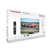 TV Set, THOMSON, 43", 4K / Smart, QLED, 3840x2160, Wireless LAN, Bluetooth, Google TV, Black, 43QG7C14