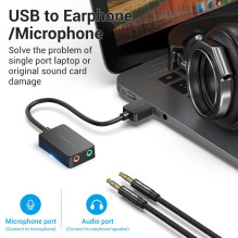Garso plokštė USB 2 prievadų / 0,15 m CDYB0 VENTION Garso plokštė USB 2 prievadų / 0,15 m CDYB0 VENTION