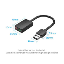 Garso plokštė USB 2 prievadų / 0,15 m CDYB0 VENTION Garso plokštė USB 2 prievadų / 0,15 m CDYB0 VENTION