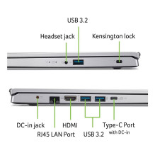 Nešiojamasis kompiuteris, ACER, Aspire, Go 15, CPU AMD RyzenT 5, 5625U, 2.3 GHz, 15.6", 1920 x 1080 pikselių, RAM 1