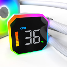 CPU aušintuvas su daugializdžiu lizdu, baltas / „Hyperflow Digital 360“ „Montech“