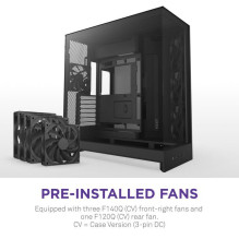 Case, NZXT, ATX / micro ATX / Mini-ITX / EATX, Black, Midi Tower, PC, CM-H92FB-01