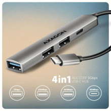Įvesties / išvesties šakotuvas USB3.2 4 prievadų / 0.12M HUE-STC AXAGON