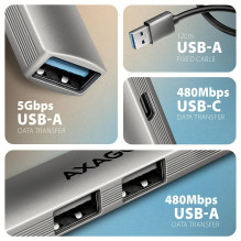 Įvesties / išvesties šakotuvas USB3.2 4 prievadų / 0.12M HUE-STA AXAGON Įvesties / išvesties šakotuvas USB3.2 4 prievadų / 0.12M HUE-STA AXAGON