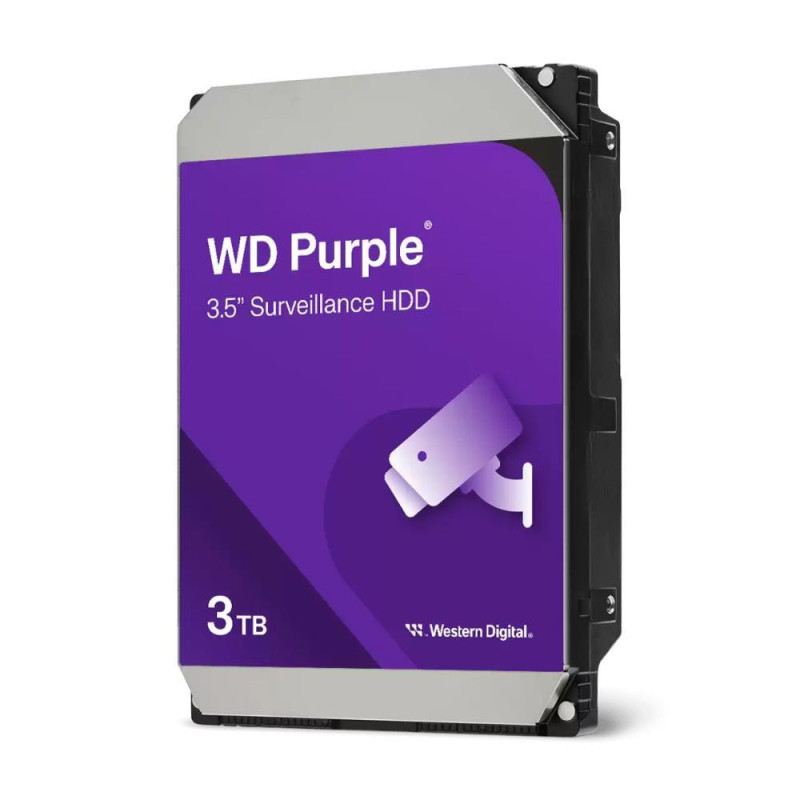 HDD, WESTERN DIGITAL, Purple, 3TB, 128 MB, 3,5", WD34PURZ