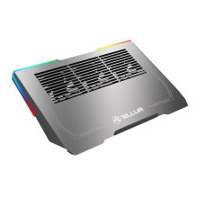 „Tellur Cooler“ nešiojamas kompiuteris Shade 17, 3 ventiliatoriai, RGB LED, USB, USB-C, aliuminio pilka