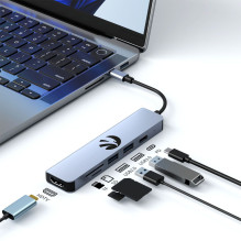 Hawk HW-HUB601 6in1 Adapter USB-C