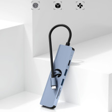 Hawk HW-HUB601 6in1 adapteris USB-C