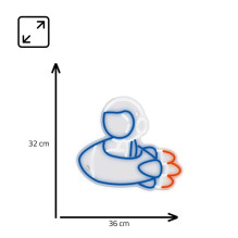 „Manta SNL90MT“ stiliaus neoninės lemputės „ASTRONAUT ON RAKETA“