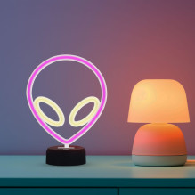 Manta SNL86PK stiliaus neoninės lemputės UFO rožinės spalvos